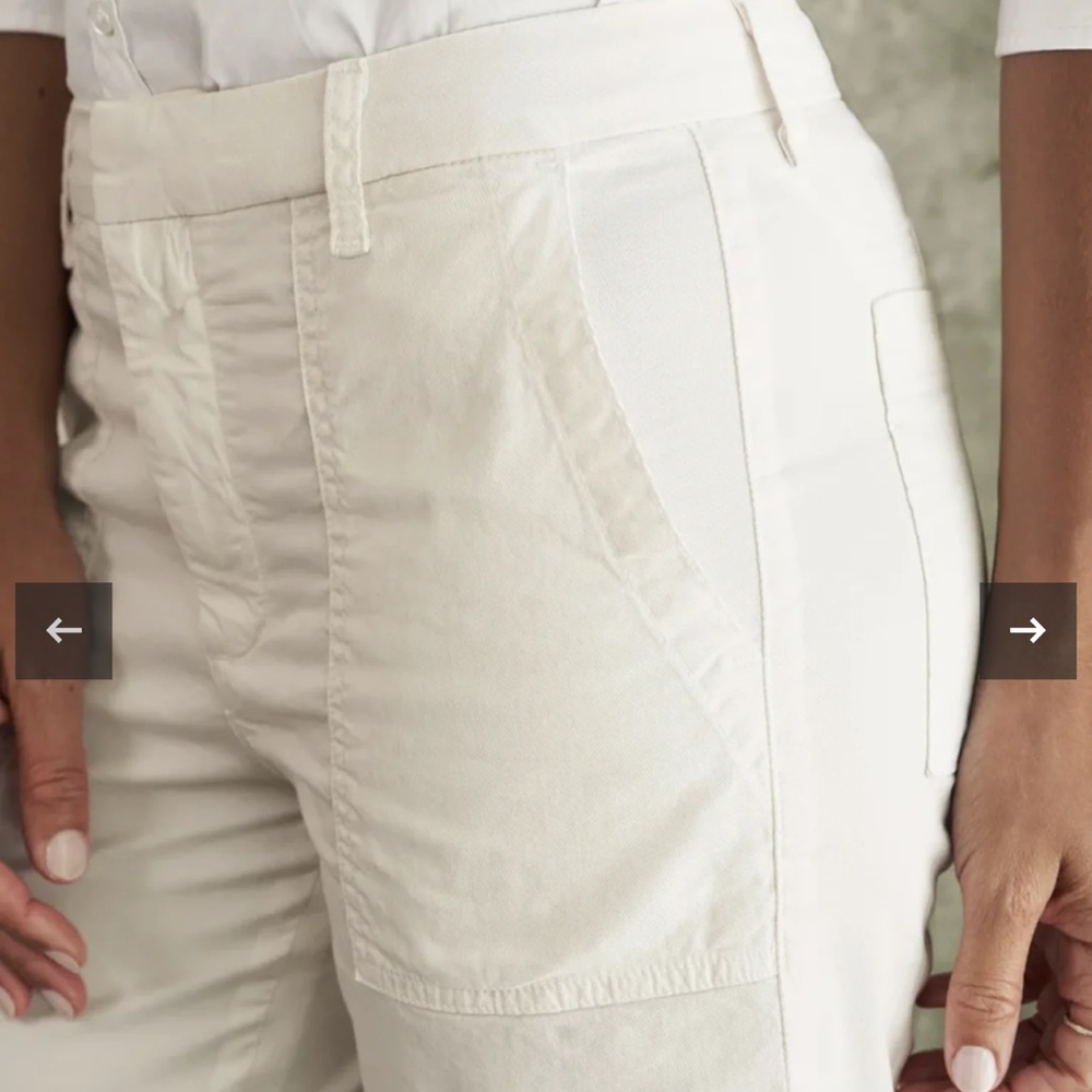 Frank & Eileen Blackstone Utility Pant in Chalk Women's 12 - Picture 6 of 7